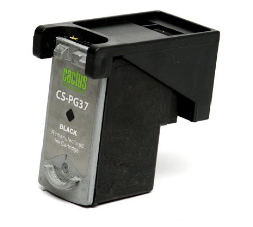 Картридж струйный Cactus CS-PG37 черный (9мл) для Canon Pixma iP1800/iP1900/iP2500/iP2600/MP140/MP190/MP210/MP220/MP470/MX300/MX310