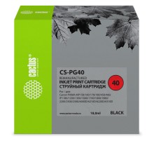 Картридж струйный Cactus CS-PG40 черный (18мл) для Canon Pixma MP150/MP160/MP170/MP180/MP210/MP220/MP450/MP460/MP470/iP1200/iP1300/iP1600/iP1700/iP1800/iP190