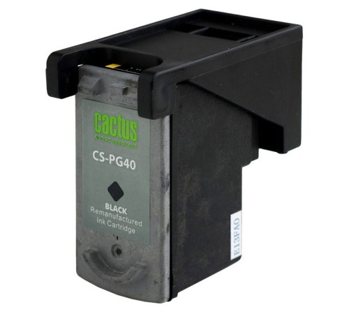 Картридж струйный Cactus CS-PG40 черный (18мл) для Canon Pixma MP150/MP160/MP170/MP180/MP210/MP220/MP450/MP460/MP470/iP1200/iP1300/iP1600/iP1700/iP1800/iP190