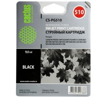 Картридж струйный Cactus CS-PG510 черный (9мл) для Canon Pixma MP240/MP250/MP260/MP270/MP480/MP490/MP492/MX320/MX330