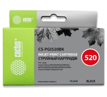 Картридж струйный Cactus CS-PGI520BK черный (16мл) для Canon Pixma MP540/MP550/MP620/MP630/MP640/MP660/MP980/MP990/MX860/iP3600/iP4600/iP4700
