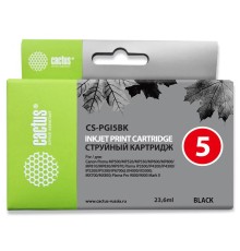 Картридж струйный Cactus CS-PGI5BK черный (23.6мл) для Canon Pixma MP470/MP500/MP520/MP530/MP600/MP800/MP810/MP830/MP979/iP3500/iP4200/iP4300/ iP5200/iP5300/iP6700D/MX700/MX850/iX4000/iX5000/Pro 9000/9000Mark II