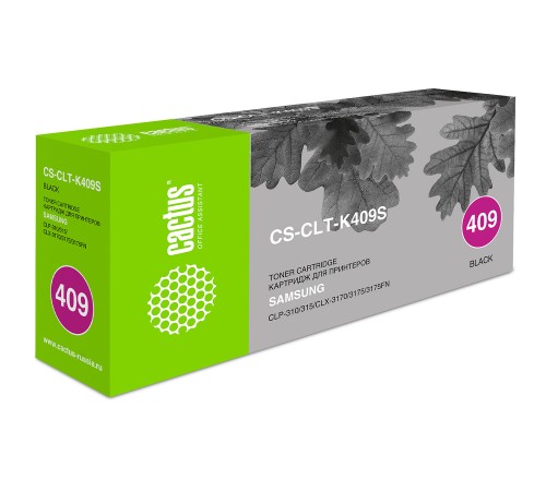 Картридж лазерный Cactus CS-CLT-K409S CLT-K409S черный (1500стр.) для Samsung CLP-310/315/CLX-3170/3175/3175FN
