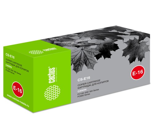 Картридж лазерный Cactus CS-E16 E-16 черный (2000стр.) для Canon FC100/200/300/PC800