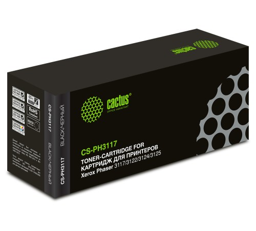 Картридж лазерный Cactus CS-PH3117 106R01159 черный (3000стр.) для Xerox Phaser 3117/3122/3124/3125