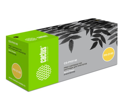 Картридж лазерный Cactus CS-PH3140 108R00908 черный (1500стр.) для Xerox Phaser 3140/3155/3160