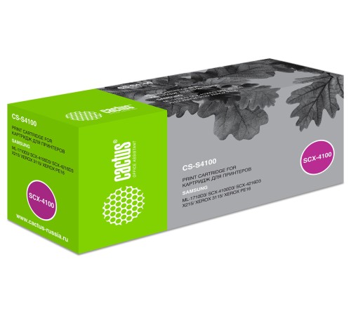 Картридж лазерный Cactus CS-S4100 SCX-4100D3 черный (3000стр.) для Samsung SCX-4100