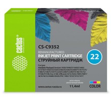 Картридж струйный Cactus CS-C9352 №22 многоцветный (11.4мл) для HP DJ 3920/3940/D1360/D1460/D1470/D1560/D2330/D2360/D2430/D2460/F370/F375/F380/F2180/F2187/F2224/F2280/F2290/F4140/F4172/F4180/F4190