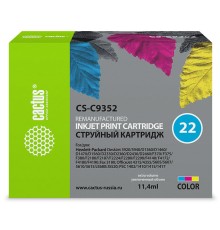 Картридж струйный Cactus CS-C9352 №22 многоцветный (11.4мл) для HP DJ 3920/3940/D1360/D1460/D1470/D1560/D2330/D2360/D2430/D2460/F370/F375/F380/F2180/F2187/F2224/F2280/F2290/F4140/F4172/F4180/F4190