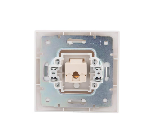 Розетка компьютерная 1-м СП Mira RJ45 бел./сер. LEZARD 701-0215-139