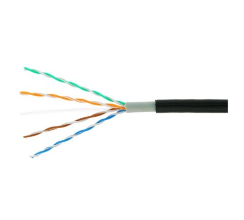 Cablexpert [UPC-5051E-4-CU-OUT] Кабель Cablexpert (RU) UTP outdoor 4x2x0.51, медный, кат.5e, однож., 305м, box, черный