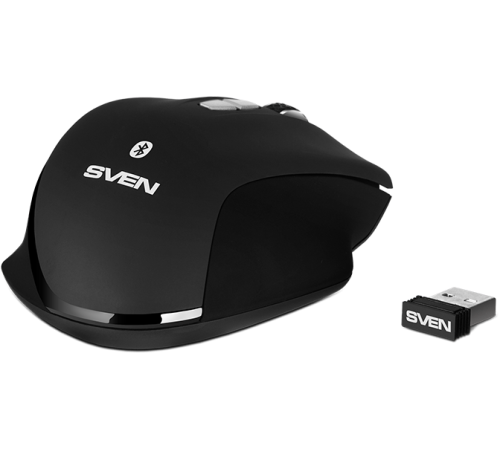 Беспроводная мышь SVEN RX-590SW чрн. (бесш. кл., Bluetooth, 2,4GHz, 6+1кл., ST, 800-1600DPI, блист.) Sven RX-590SW (SV-018375)
