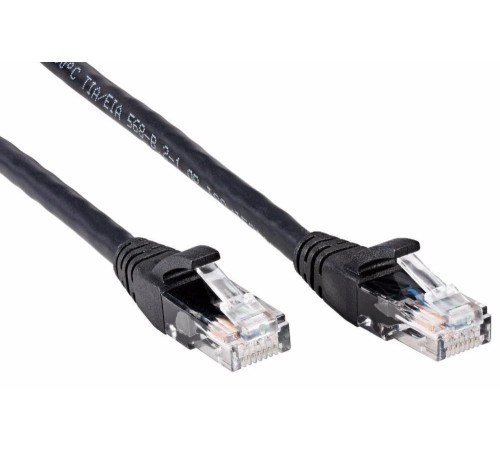 Кабель PATCH CAT6E UTP 20M ANP612B-BK-20M BLACK AOPEN
