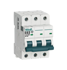 Выключатель автоматический модульный 3п C 63А 10кА ВА-105 DEKraft 13183DEK