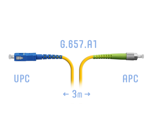 Патчкорд оптический FC/APC-SC/UPC SM G.657.A1 3 метра Патчкорд оптический FC/APC-SC/UPC SM G.657.A1 3 метра