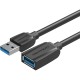 Кабель-удлинитель Vention USB 3.0 AM/AF - 0.5м Black Edition Кабель-удлинитель Vention USB 3.0 AM/AF - 0.5 м (VAS-A45-B050)