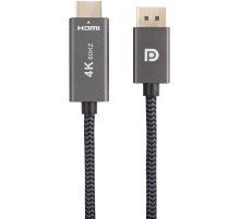 Кабель DisplayPort M-> HDMI M 4K@60Hz 1.8m Telecom,оплетка (TA561M-1.8M) VCOM Кабель-переходник Telecom DisplayPort M/HDMI M (TA561M-1.8M)