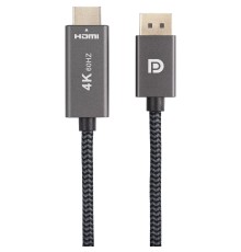 Кабель DisplayPort M-> HDMI M 4K@60Hz 1.8m Telecom,оплетка (TA561M-1.8M) VCOM Кабель-переходник Telecom DisplayPort M/HDMI M (TA561M-1.8M)