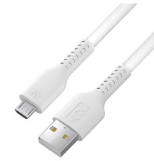 Кабель 1.0m MicroUSB, белый, белый ПВХ Кабель 4PH 1.0 м (4PH-R90066)