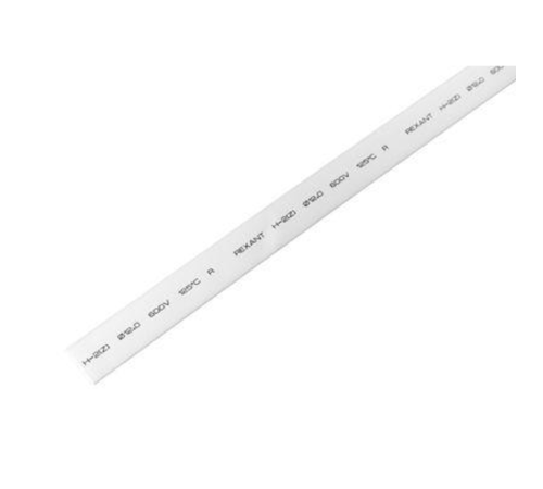 Трубка термоусадочная 12.0/6.0 1м бел. REXANT 21-2001