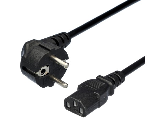 Кабель питания GoPower евровилка CEE 7/7-C13 (f) 3.0м ПВХ 0.75мм черный (1/10/100) GoPower 00-00027328
