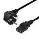 Кабель питания GoPower евровилка CEE 7/7-C13 (f) 3.0м ПВХ 0.75мм черный (1/10/100) GoPower 00-00027328