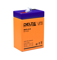 Delta HR 6-4.5 (4.5 А\ч, 6В) свинцово- кислотный аккумулятор