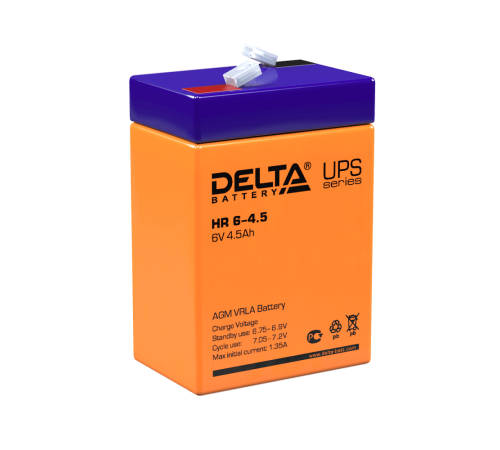 Delta HR 6-4.5 (4.5 А\ч, 6В) свинцово- кислотный аккумулятор
