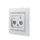 Розетка компьютерная + телефонная 2-м СП Mira RJ45 + RJ11 сер. метал. LEZARD 701-1010-143