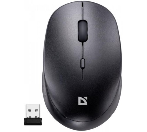 Defender Auris MB-027 { Беспроводная оптическая мышь,черный,4D,800-1600dpi,бесшумн } [52027]