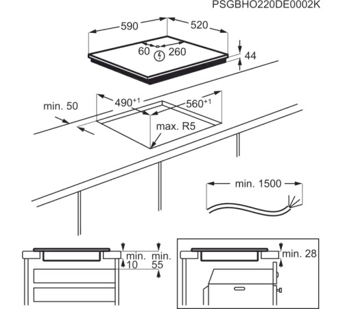 Встраиваемые индукционные панели ELECTROLUX Electrolux EIS67453