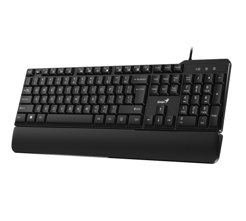 Клавиатура проводная Genius KB-100XP, черная (Black), USB, RU