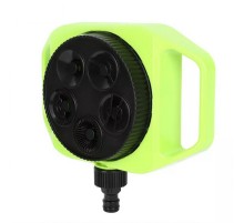 Дождеватель-разбрызгиватель круговой 5-ти позиционный Deli DL581300 5 режимов распыления, площадь орошения до 310кв.м, диаметр шланга 3/4", корпус из ударопрочного пластика