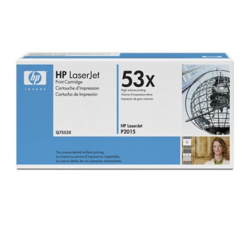 Картридж лазерный HP Q7553X черный (7000стр.) для HP LJ P2015/P2014/M2727