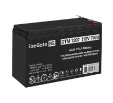 Exegate EX297516RUS Аккумуляторная батарея DTM 1207 (12V 7Ah, клеммы F1)