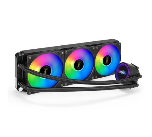 Exegate EX297325RUS Комплект водяного охлаждения BlackWater-360.PWM.RGB (RGB подсветка, LGA2066/2011/1366/1150/1151/1155/1156/1200/1700/1851/AM4/AM5/FM1/FM2/FM2+/AM2/AM2+/AM3/AM3+, TDP 280W, Fan 120mm