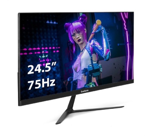 LCD ExeGate 24.5" EH1500A SmartView черный {IPS 1920x1080 75Hz 5ms 250cd 1000:1 178/178 D-Sub HDMI} [EX297309RUS]