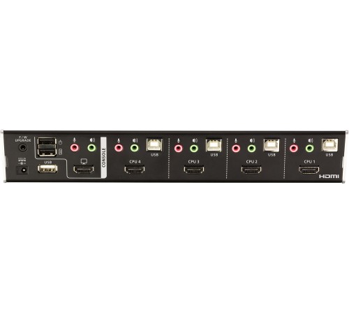 Переключатель, электрон., KVM+Audio+USB 2.0,  1 user USB+HDMI =>  4 cpu USB+HDMI, соШнур. USB 2х1.8м., настол., исп.стандарт, без OSD, некаскад.. ATEN CS1794