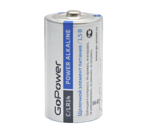 Батарейка GoPower LR14 C BL2 Alkaline 1.5V (2/12/192) блистер (2 шт.) Батарейка GoPower LR14 C (00-00017861)