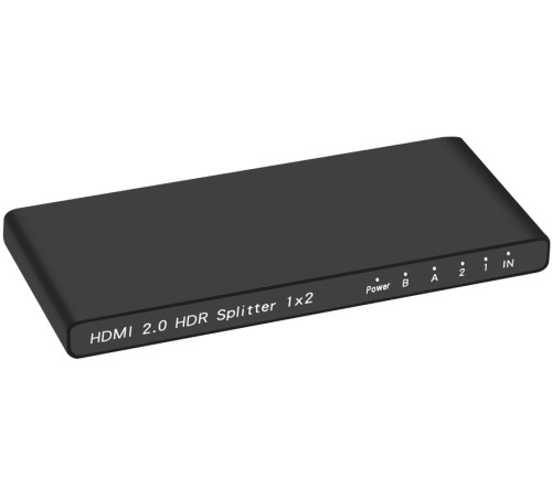 Greenconnect Разветвитель HDMI v2.0, 1x2, 4Kx2K 60Hz / 1080p / 3D, 4:4:4, ультратонкий корпус, серия Greenline, GL-VK2 Переходники Greenconnect\GL-VK2