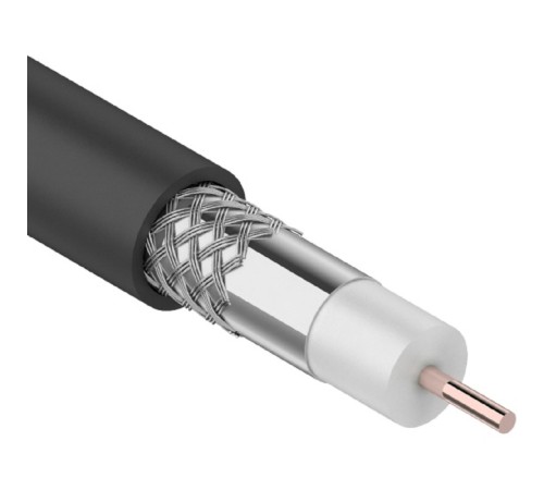 PROconnect (01-2205-1) Кабель коаксиальный RG-6U, 75Ом, CCS/Al/Al, 48%, 100м, OUTDOOR, черный