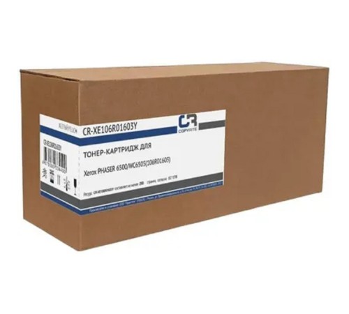 Картридж лазерный CopyRite CR-XE106R01603Y 106R01603 желтый (2500стр.) для Xerox Phaser 6500/WC6505 Картридж лазерный CopyRite CR-XE106R01603Y 106R01603 желтый (2500стр.) для Xerox Phaser 6500/WC6505