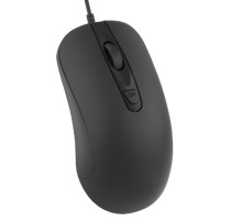 CBR CM 110 Black USB, Мышь офисн., 800/1200/1600/2400 dpi, 4 кн., 1.8 м, резиновое колесо прокрутки