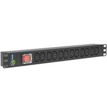 Блок розеток серии SNR-PDU базовый на 12xC13, без шнура питания с вилкой C14, 10A