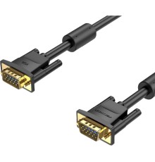 Кабель Vention VGA 15M/15M с 2 ферритовыми фильтрами - 3м. Кабель Vention VGA(m)/VGA(m) - 3 м (DAEBI)