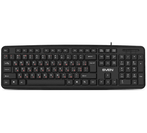 Клавиатура SVEN KB-S230 чёрная (104кл, каб. 2м) Sven SV-018399 Клавиатура SVEN KB-S230 чёрная (104кл, каб. 2м) Sven SV-018399