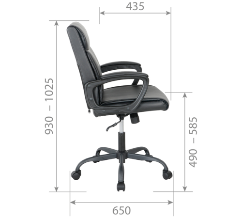 Офисное кресло Chairman CH303 экокожа, черный (7145994)