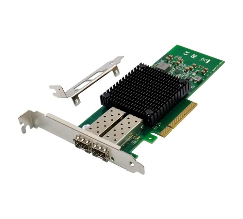 ORIENT XWT-INT520PE8 2SFP+, Сетевая карта PCI-Ex8 v2.0 2xSFP+ 10Gbps Server NIC, Intel 82599ES chipset, 10/1 Гбит/с, 2 планки крепления в комплекте (33298)