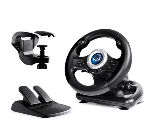 Руль SVEN GC-W500 (педали, вибро, скоба, лепестки, D-pad, 10 кл, резин. вставки, PC/Xinput) SVEN GC-W500 (SV-017989)