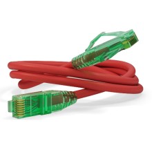Кабельная сборка Hyperline PC-LPM-UTP-RJ45-RJ45-C6A-3M-LSZH-RD Патч-корд U/UTP, Cat.6a (100% Fluke Component Tested), 10G, LSZH, 3м, красный
